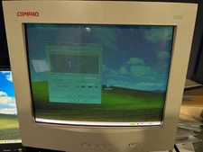 Vintage Compaq S710 CRT Monitor PC VGA Monitor Retro Gaming 16" Tested good