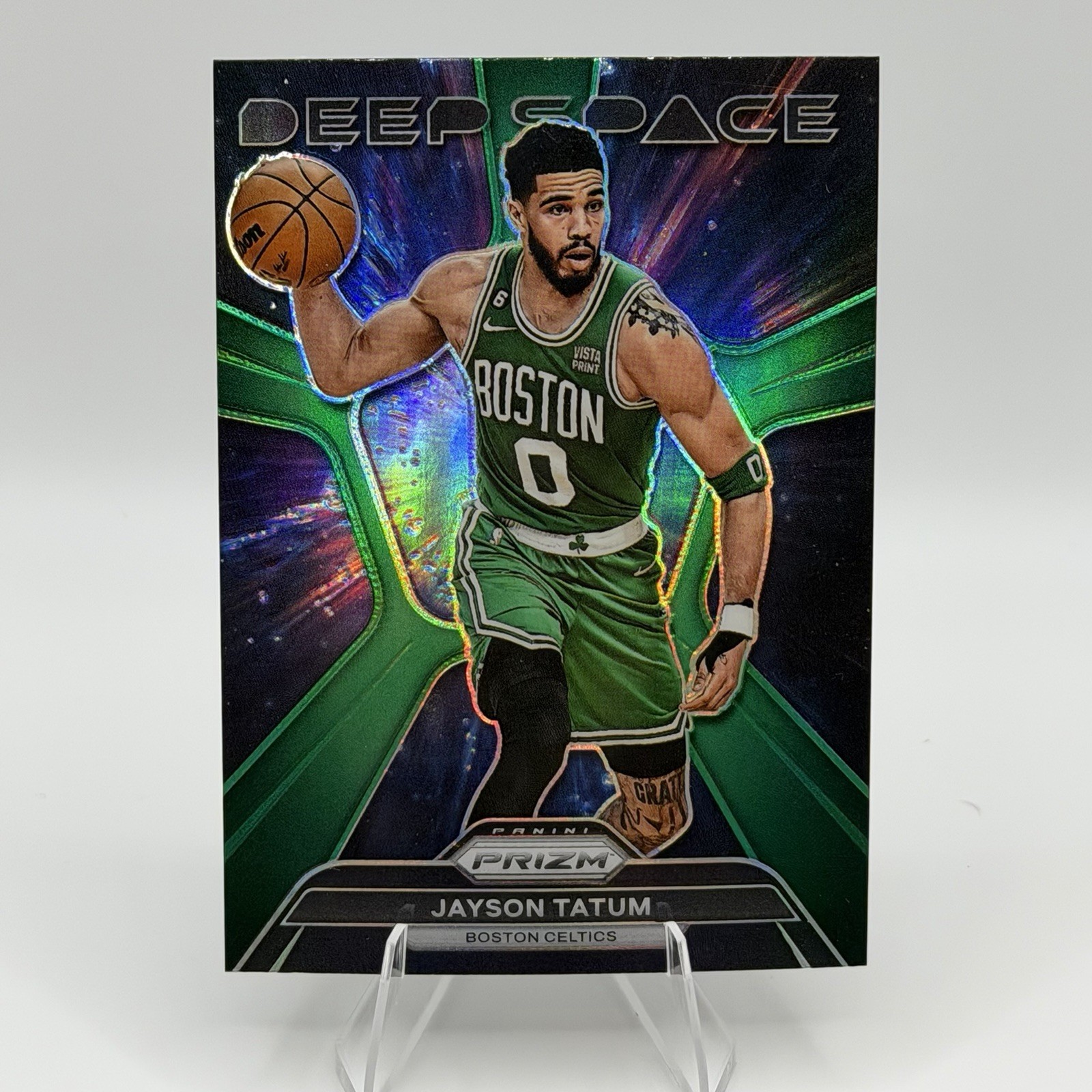 2023-24 Panini Prizm - Deep Space Jayson Tatum #10 Green Prizm