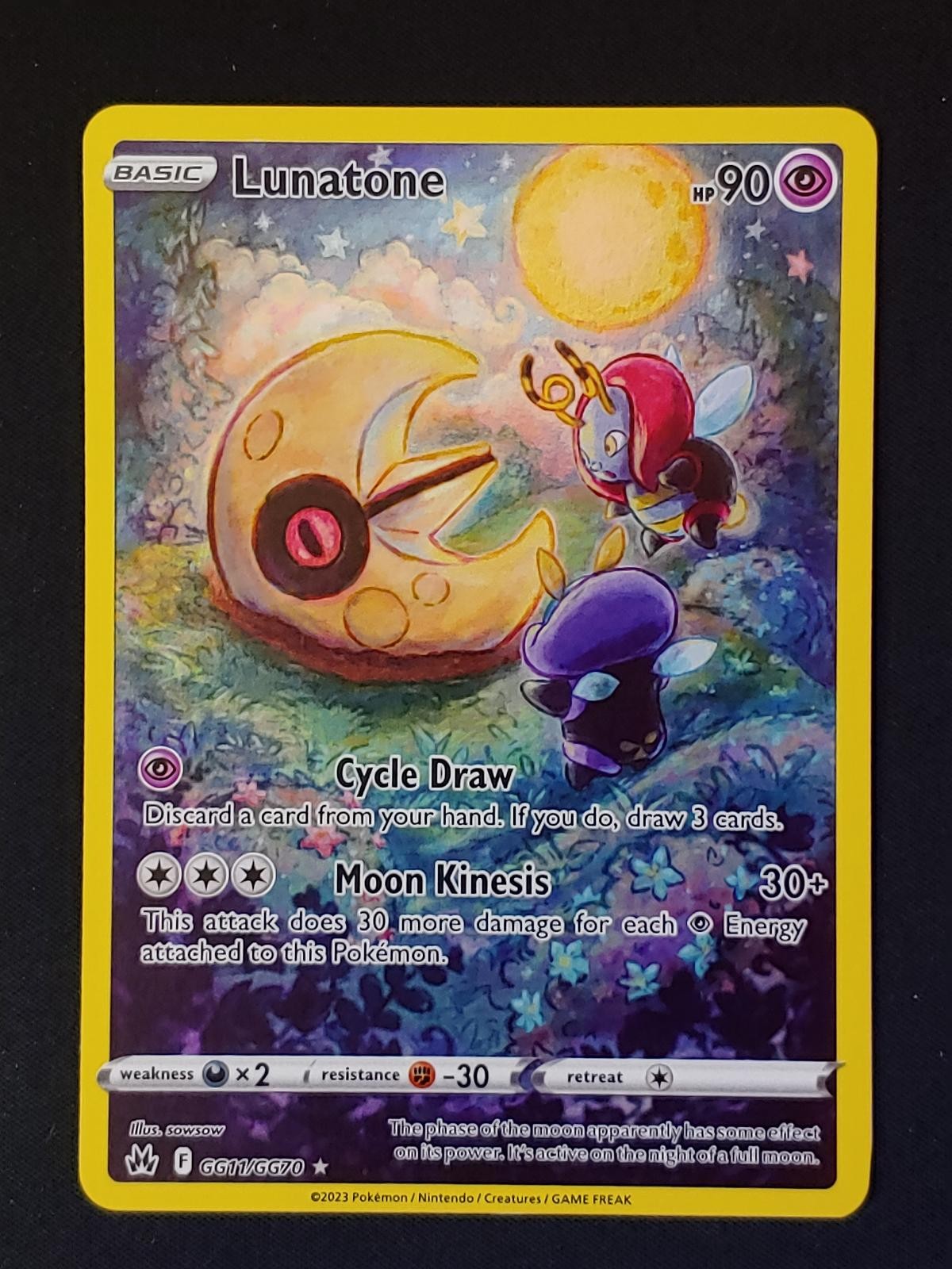 Lunatone GG11/GG70 Holo Crown Zenith Galarian Gallery Pokemon NM