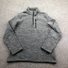 Patagonia Sweater Boys XL Gray 1/4 Zip Fleece Hiking Top Better Sweater