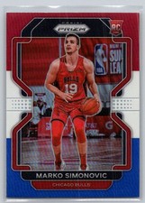 2021-22 Panini Prizm #166 Marko Simonovic Red White and Blue