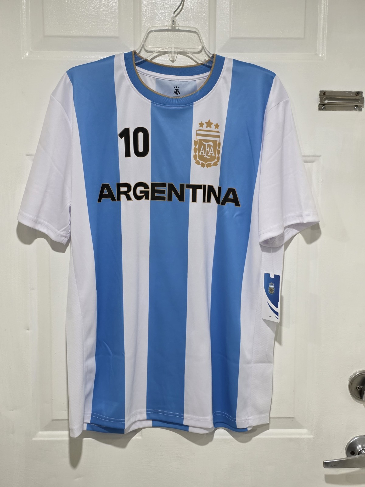 AFA Argentina National Futbol Team #10 Messi Men's Size L