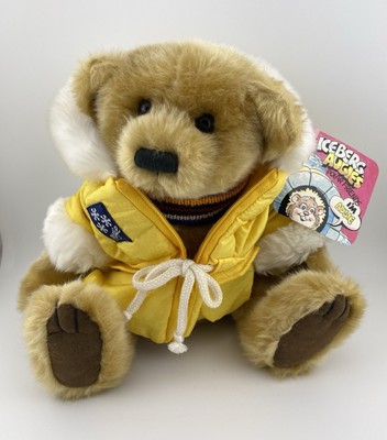 2001 Iceberg Augie Talking Arctic 13'' Teddy Bear with Yellow Parka Jacket Works