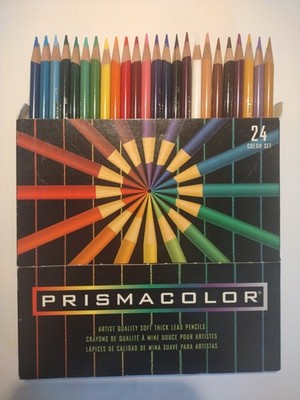 Prismacolor Colored Pencils / Vintage 1997/ 24 Ct / SHARPENED UNUSED