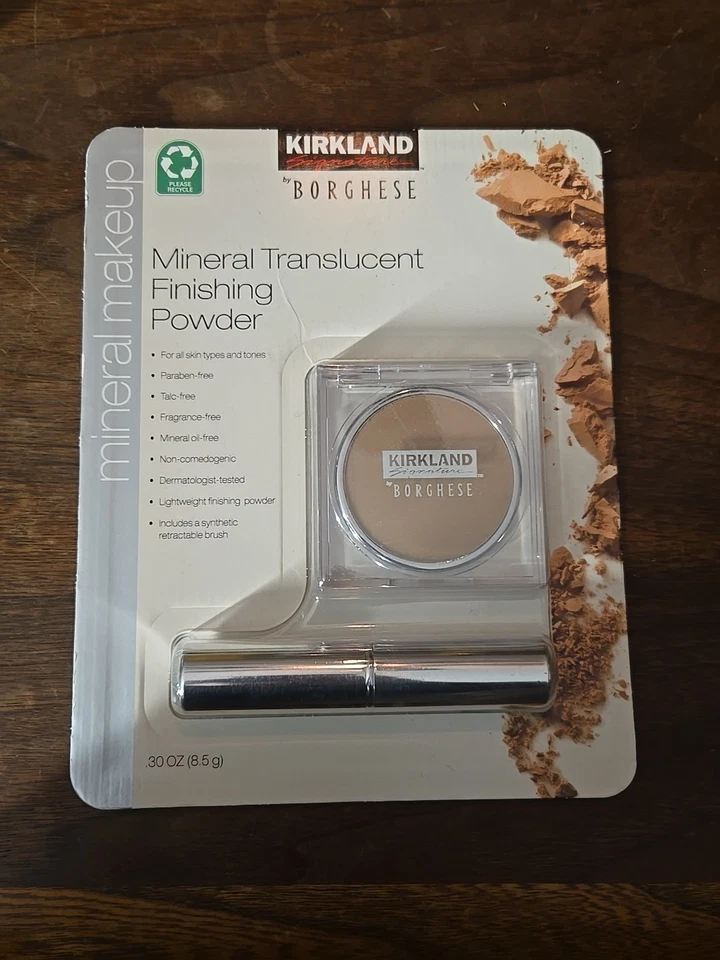 (NEW) Kirkland by Borghese translucent finishing powder 0.32oz/9gm + FACE BRUSH - Image 2 of 4