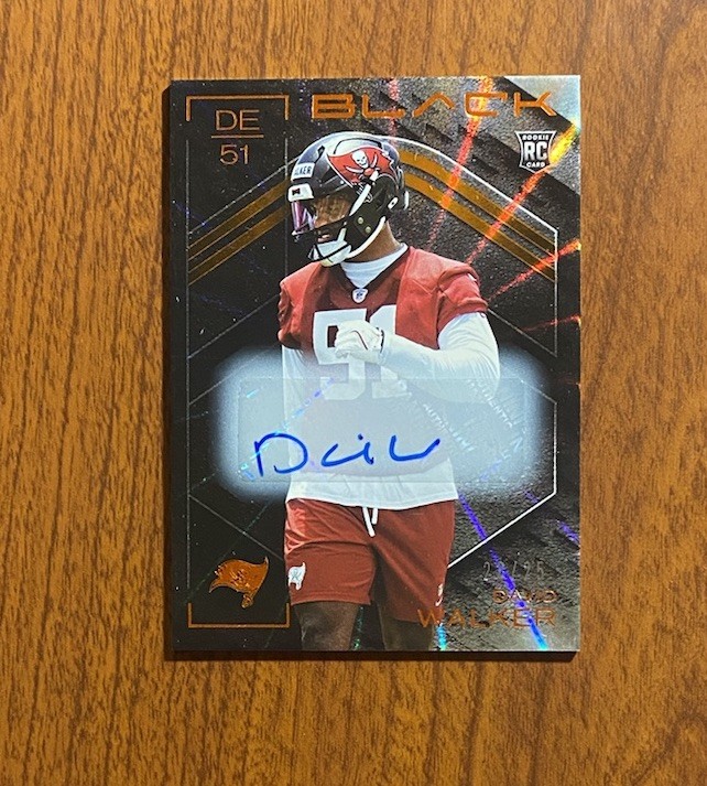 2025 Panini Prizm Black #189 David Walker Orange Parallel Rookie Auto /25