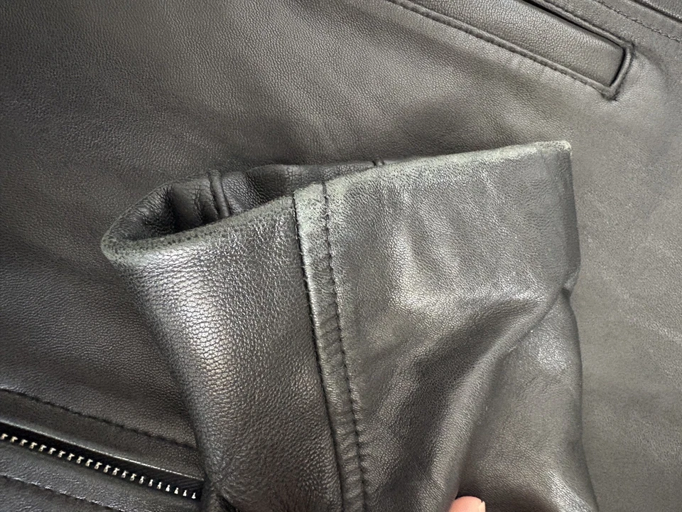 Sexy Chaqueta Lema Cuero Cordero Hombres 36R Equiv 7 Diamantes Ajustada Ajustada Foto 4 de 4