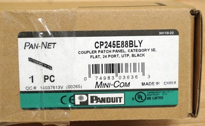 Panduit CP245E88BLY 24-Port Cat 5E Coupler Patch Panel - NEW