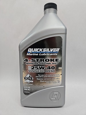 Quicksilver 4-Stroke Premium Marine Engine Oil 25W-40, Quart