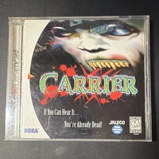 Carrier Dreamcast Complete in Box Sega DC 2000 Jaleco Survival Horror