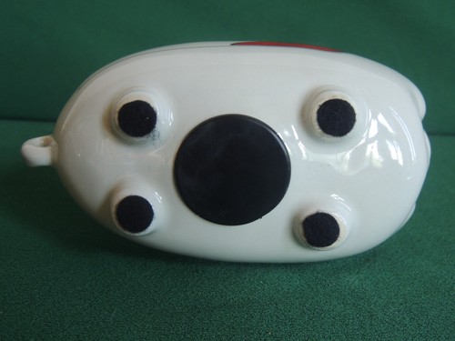 EXC Harley Davidson Ceramic Hog Pig Piggy Bank 1935 Model Tank w/Graphic White - Picture 5 of 6