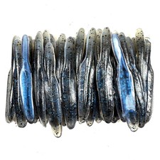 50 Hand Poured 3” Reaper Plastic Worms  “Blue Ghost”