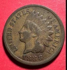 1888 US Indian Head Cent! "LIBERTY" FINE! Old US Coin!