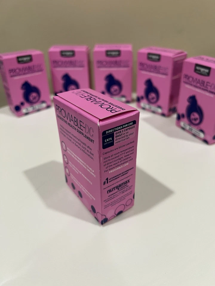 X6 Cajas Nutramax Proviable-DC Espolvorear Cápsulas Gatos 30 Paquete Exp 03/2026+ Foto 4 de 4