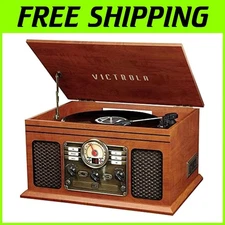 The Quincy 6-in-1 Bluetooth Record Player & Multim