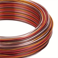 1roll Gradient color Aluminum Wire Round Orange 15 Gauge 1.5mm about