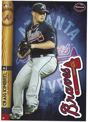 CRAIG KIMBREL FATHEAD TRADEABLES ATLANTA BRAVES LOGO REMOVABLE STICKER 2014 #46