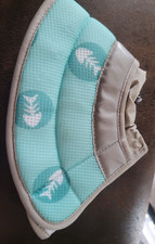 Pet Recovery Collar Soft Size Small Teal Blue and Gray with Fish bone pattern