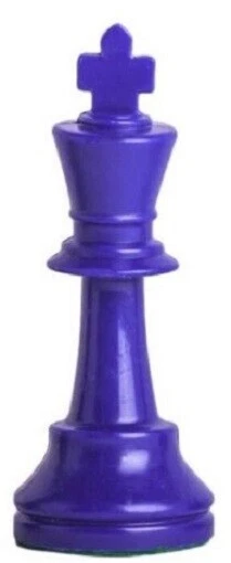 Piezas de Ajedrez Staunton Triple Peso - Juego 34 Natural y Azul Real - 4 Reinas   Foto 3 de 3