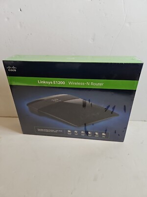 Cisco Linksys E1200 Wireless N300 Wi-Fi Router with set up CD in original box