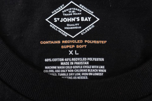 St Johns Bay Mens Size XL Black Super Soft Short Sleeve Crew Neck T-Shirt NWT - Picture 2 of 9