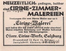 Cirine Painting - Cirine Werke Salzburg - 1927 - Historical Advertising ~7x6cm