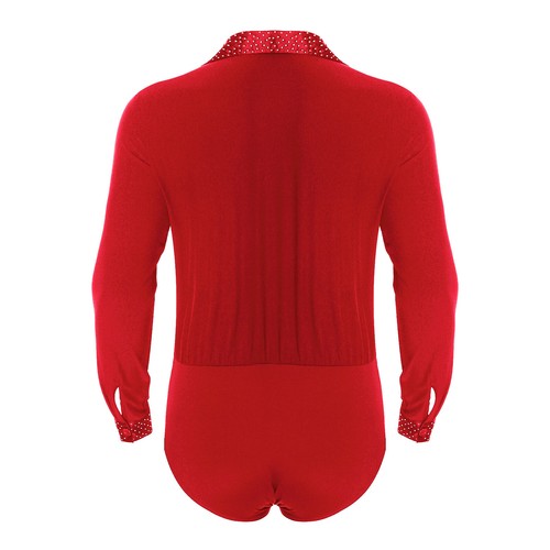 Herren Latein Tanz Shirts Body Langarm Ballsaal Tango Rumba Salsa Samba - Bild 31 von 35