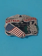 1988 The Great American Buckle Co Vietnam Veteran Belt Buckle 1867 D3