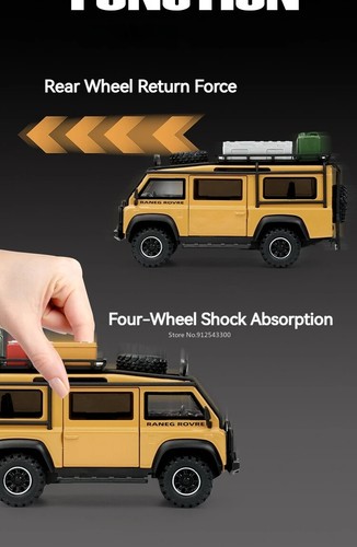 1:32 Scale Land Rover Defender Alloy Car Model Diecast Toy Vehicle Sound Light - Picture 18 of 28
