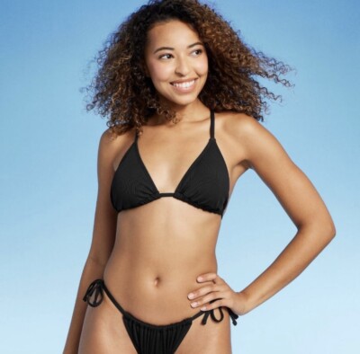 Shade & Shore Crisscross Back Triangle Swimsuit Bikini Top
