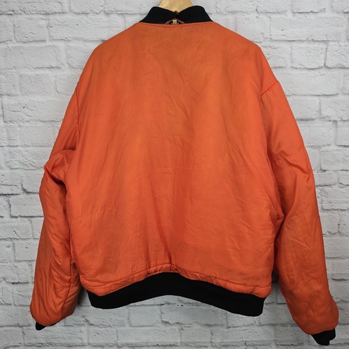 Vintage Flyers MA-1 Bomber Jacket Men’s 3XL Black Orange Liner USAF Military - Picture 4 of 14