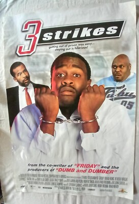 3 STRIKES: Original Promotional movie poster (2000)