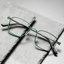 Vintage Square Eyeglass Frame Metal Spectacles Ultra Light Unique Design