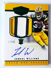 Jamaal Williams 2017 Panini Plates & Patches Autograph 17/25 Rookie Patch AutoRC
