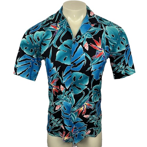 Nake'u Awai honolulu Hi.アロハシャツ Vintage 70's Nake'u Awai Hawaiian Shirt Honolulu HI Green/Black Sz