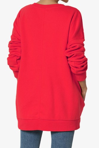 TheMogan S~3X Casual Cozy Oversized V-Neck Fleece Pullover Sweatshirts - Picture 207 of 229