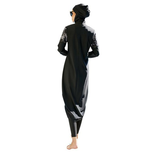 Traje de baño islámico Burkini modesto cubierta completa 3 piezas ropa de baño ropa de playa para mujer musulmana - Imagen 4 de 21