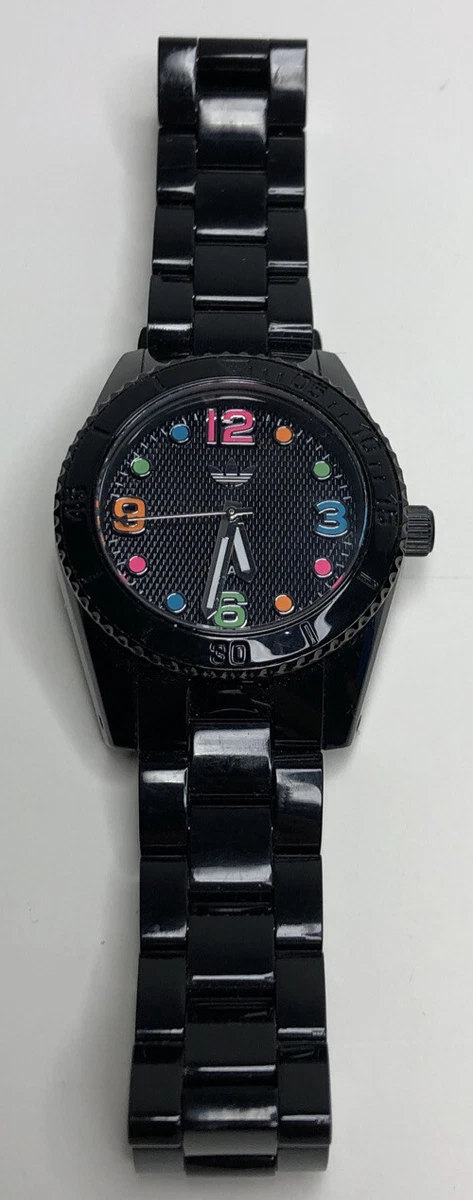 Adidas watch black new arrivals
