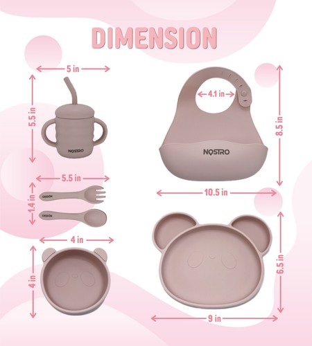 Silicone Baby Feeding Set With Pacifier Holder and Silicone Teether - NEW👶 - Picture 6 of 7
