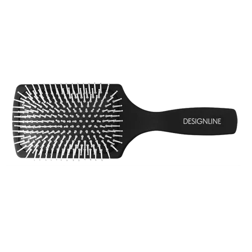Regis DESIGNLINE Cushion Paddle Brush for Blow Drying - Flat Nylon Bristle Brush