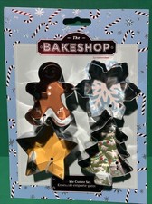 The Bakeshop Christmas 4pc Stainless Steel Cookie Cutters New  