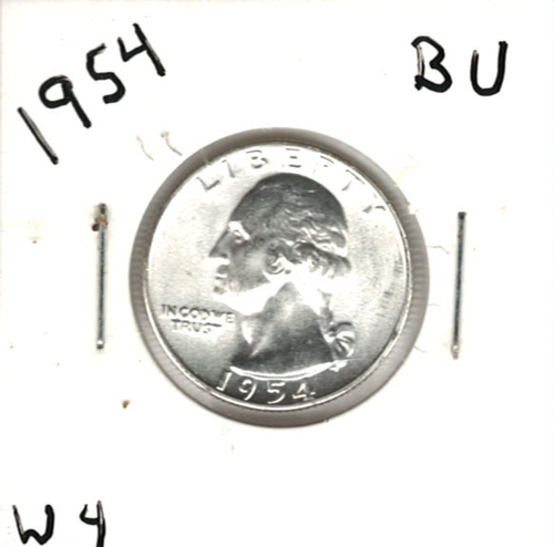 1954 WASHINGTON QUARTER IN BU CONDITION ~ PLEASE SEE THE SCAN stk w 4 - Picture 3 of 4