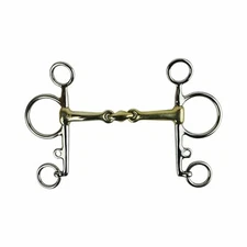 AK Pelham with Double Jointed Horse Riding Bit in German Silver
