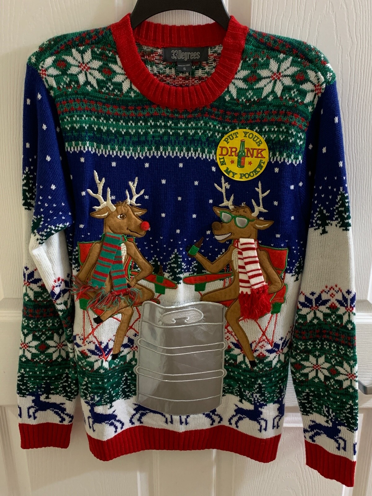 drinking ugly christmas sweater