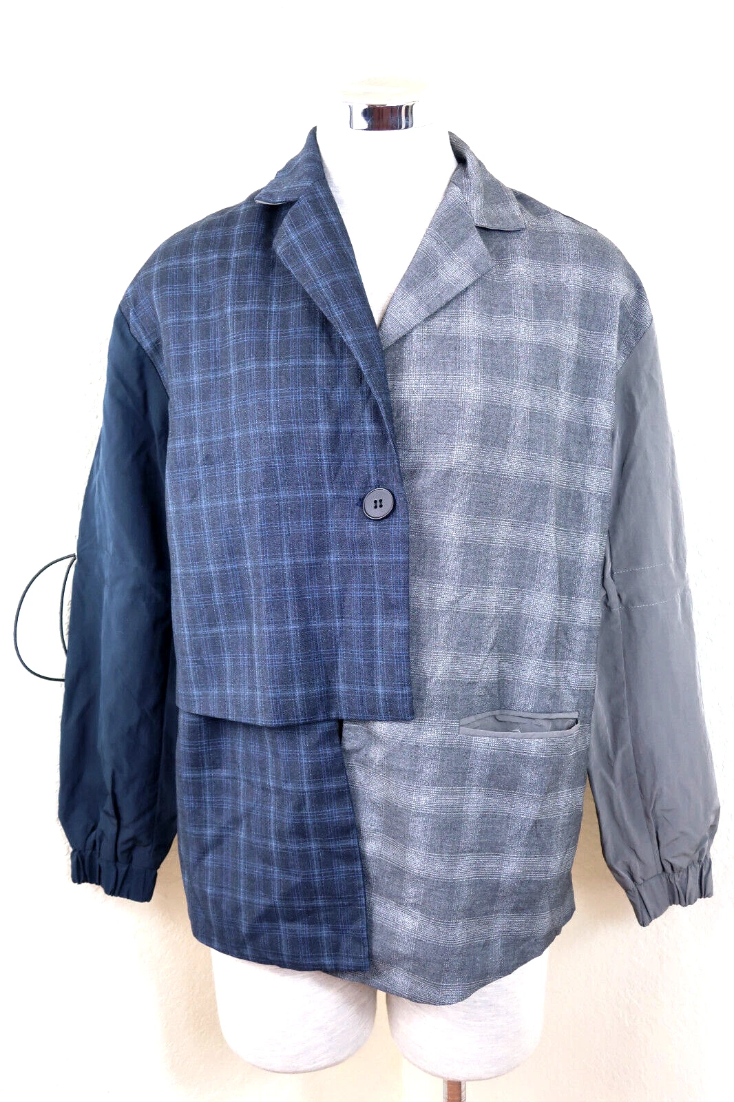 SACAI Righe Giacca Top Maniche Lunghe Cappotto Small 2 3 4