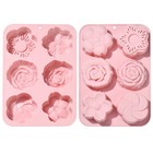 1x Flower Silicone Molds Rose Cherry Blossom Flower Candy Chocolate Cake Molds