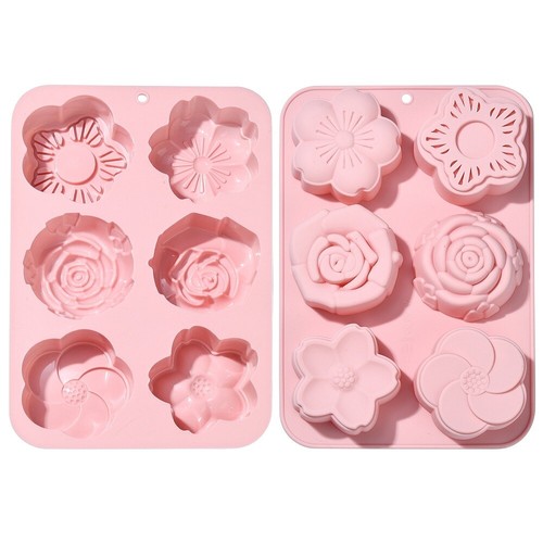 1x Blume Silikon Formen Rose Kirschblüte Blume Süßigkeiten Schokolade Kuchen Formen - Bild 1 von 8