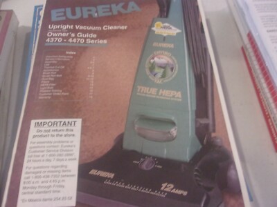 OEM EUREKA UPRIGHT VACUUM CLEANER OWNER'S GUIDE 4370 - 4470 SERIES