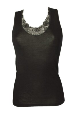 Damen Bluse Schulterfrei Wolle und Seide SPINNE Artikel 071462