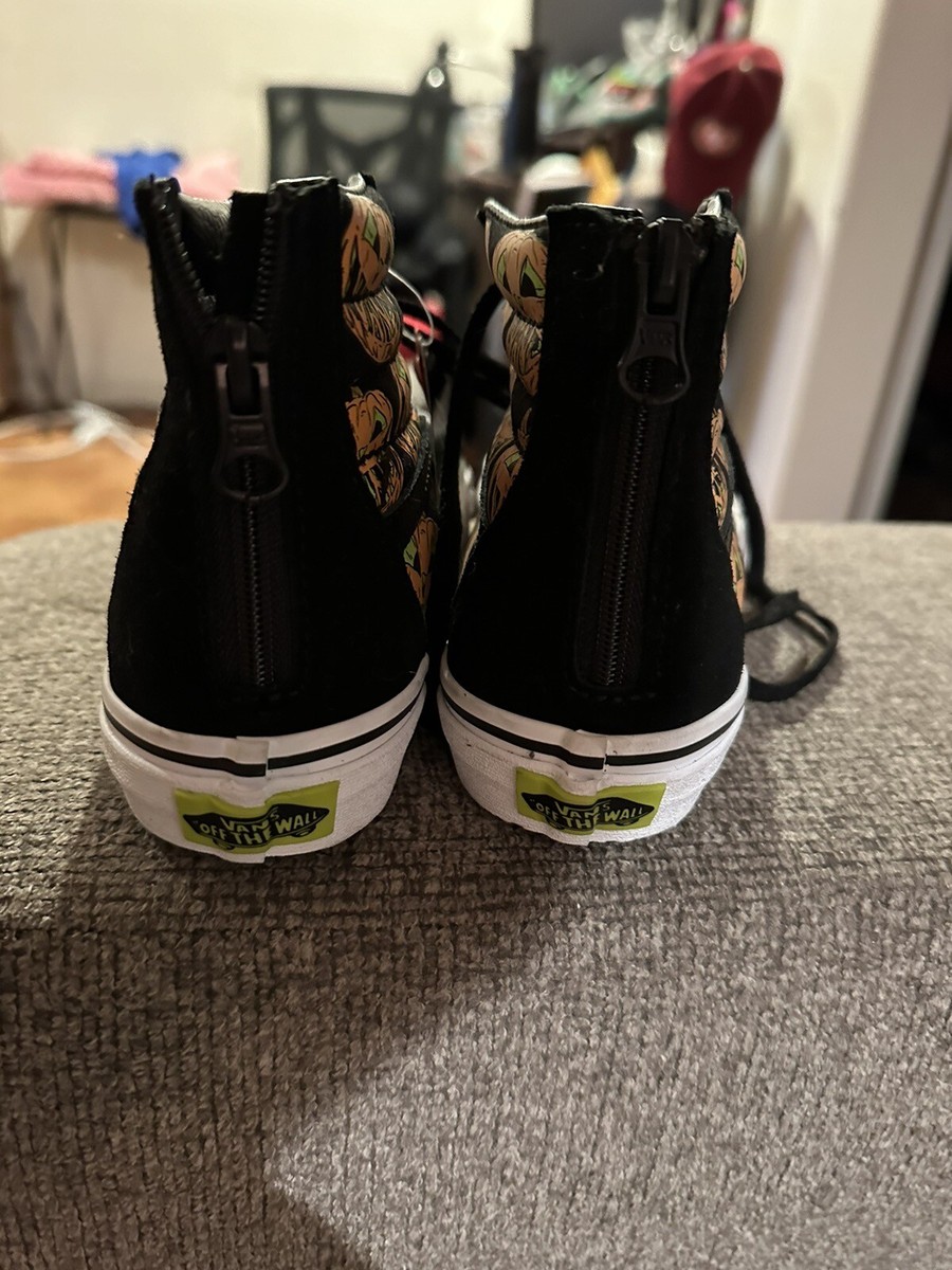 Vans~Sk8-HT Pumpkin Glow In The Dark Black/Orange Kids